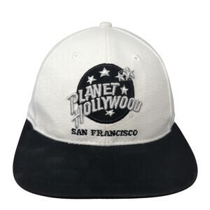 Planet Hollywood San Francisco Strapback Baseball Cap White One Size Adjustable